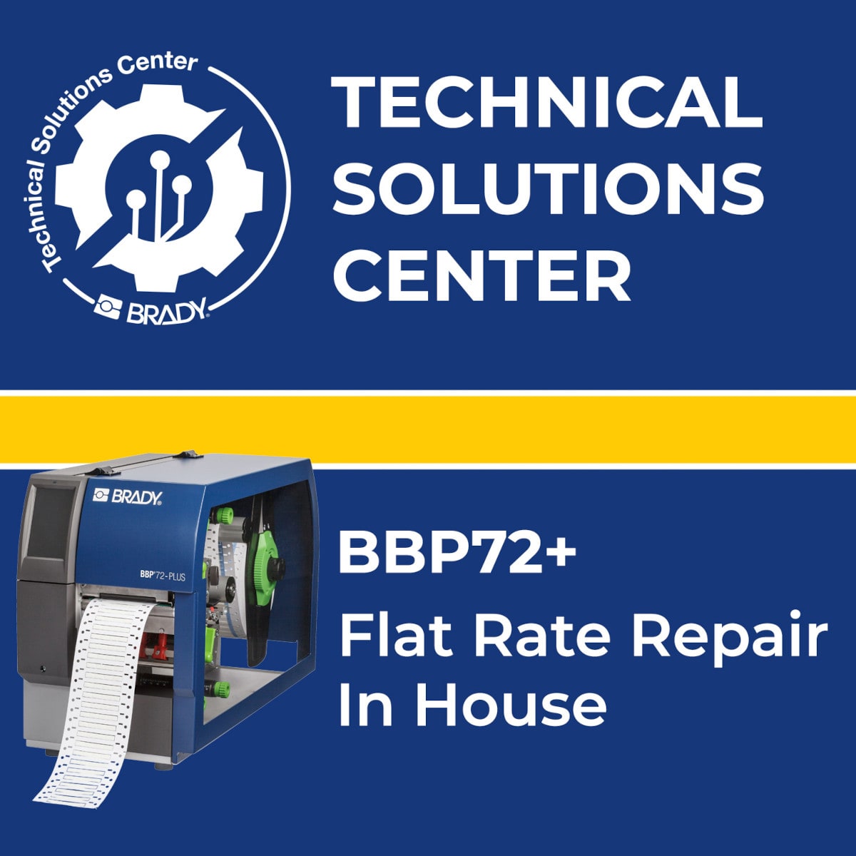 BRADY - Flat Rate Repair BBP72 PLUS In house
