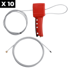 BRADY - Kit sistema di chiusura multiuso tramite cavo con cavi in acciaio 0,91 e 2,44 m