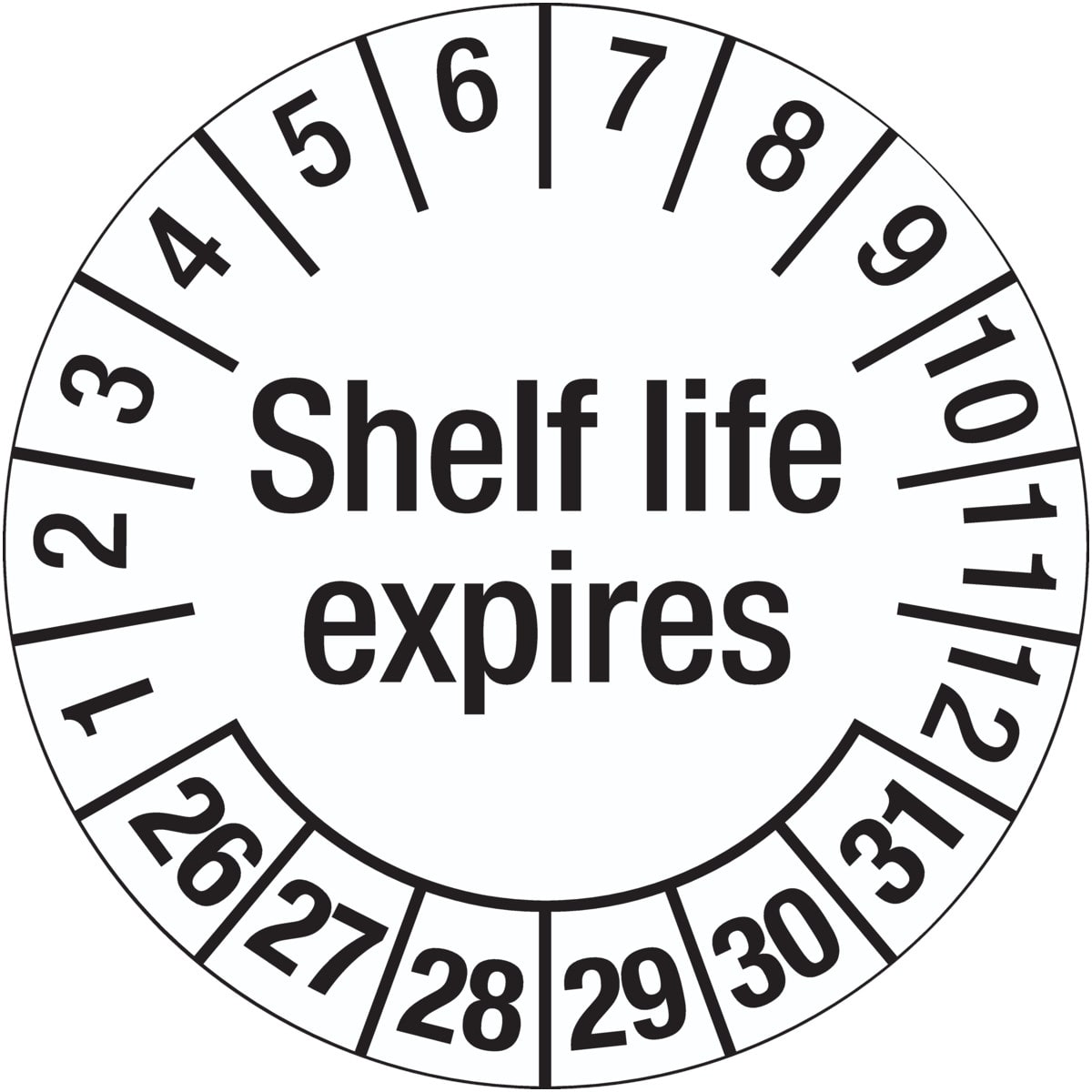 BRADY - Etichette antimanomissione con data di ispezione 324932