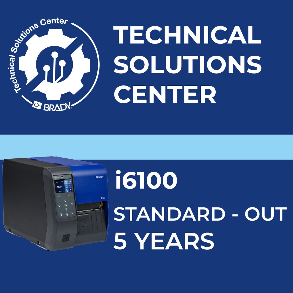 BRADY - Contratto di assistenza i6100 Standard Out 5 anni