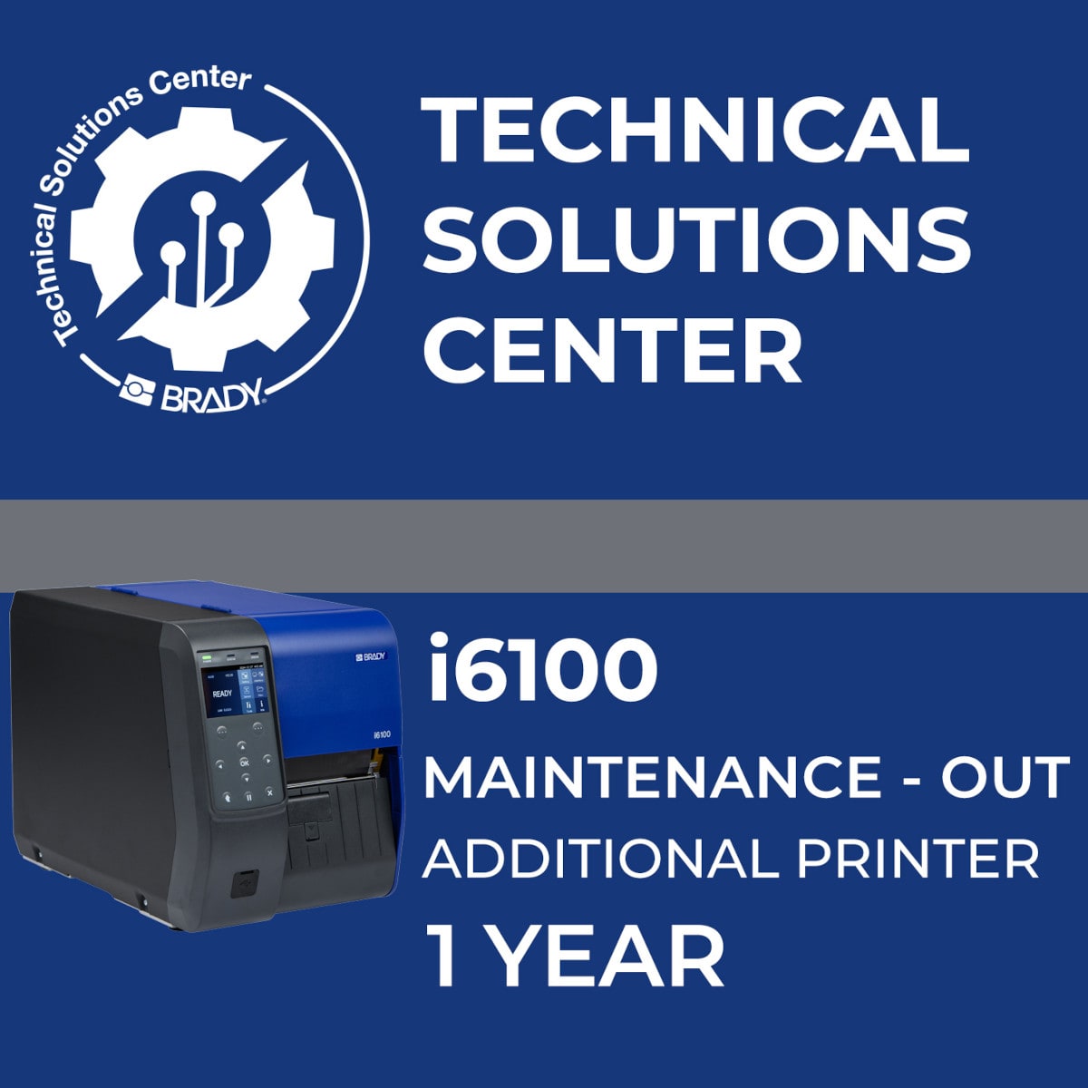 BRADY - Contratto di assistenza i6100 Maintenance Out stampante aggiuntiva 1 anno