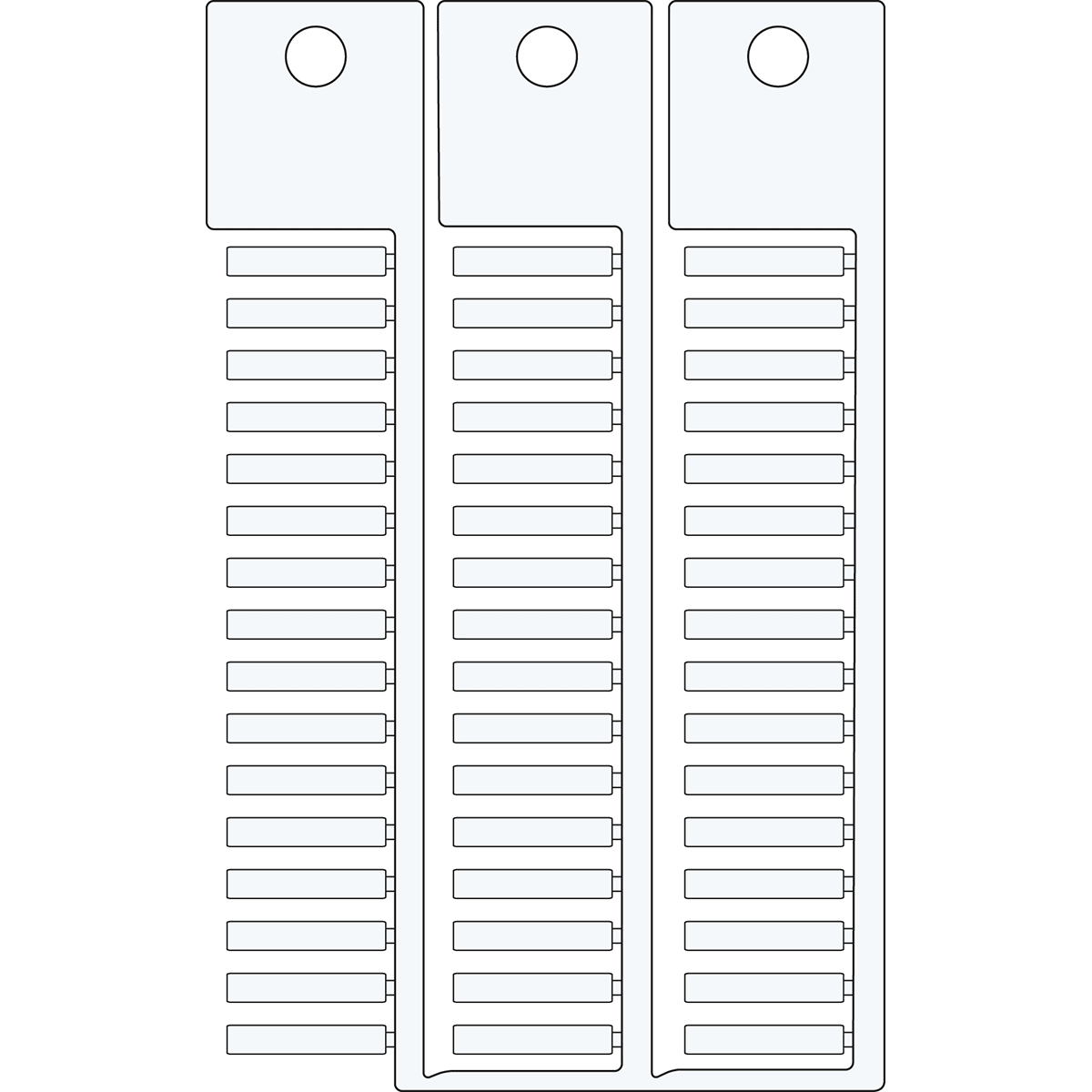 BRADY - Targhetta 4x23 3 steli bianco 4X23BI