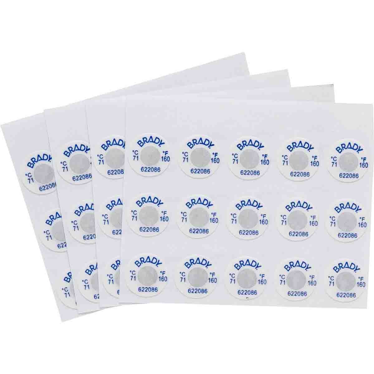 BRADY - Etichette indicatrici di temperatura irreversibili – Singola 1 Livello 622086