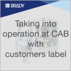 BRADY - Taking into operation at cab with customers label
