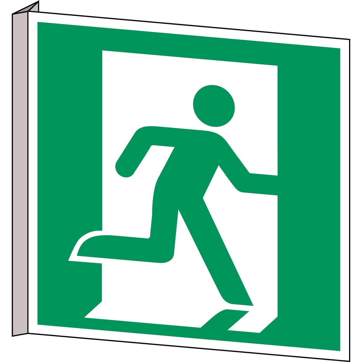 BRADY - Segnaletica di sicurezza ISO – Uscita di emergenza a destra 814456