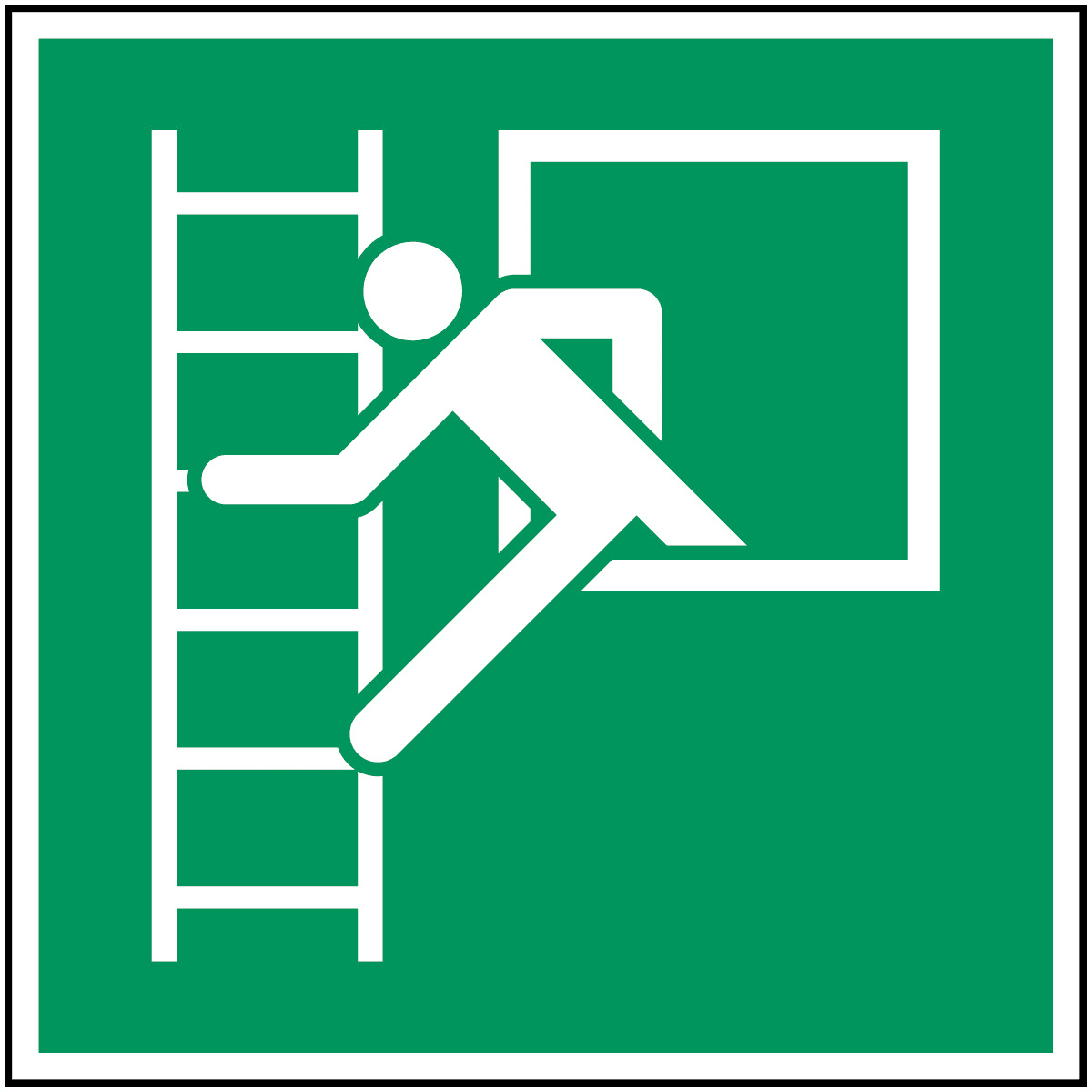 BRADY - Segnaletica di sicurezza ISO – Finestra di emergenza con scala