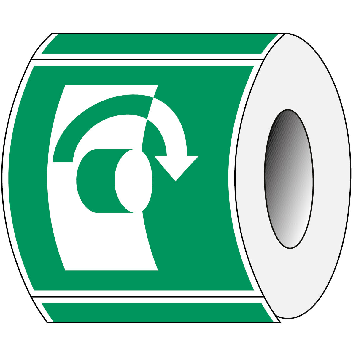 BRADY - Segnaletica di sicurezza ISO – Girare la maniglia in senso orario 816502