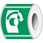 BRADY - Segnaletica di sicurezza ISO – Girare la maniglia in senso orario 816502