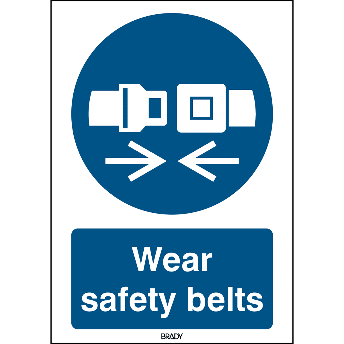BRADY - Segnaletica di sicurezza ISO – È obbligatorio indossare le cinture di sicurezza