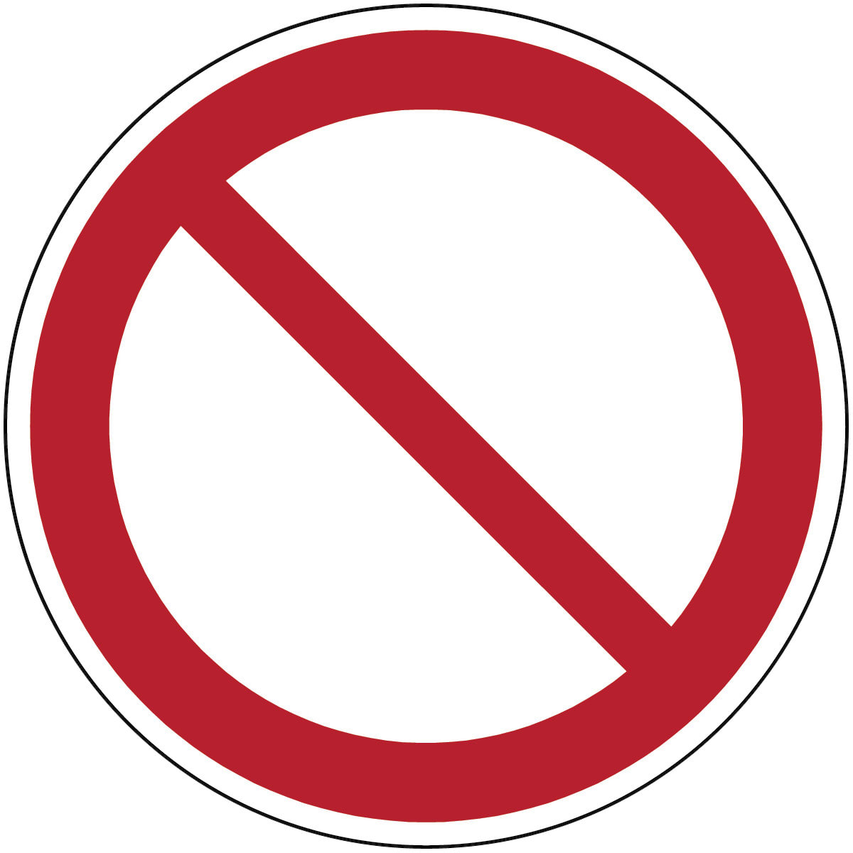 BRADY - Segnaletica di sicurezza ISO – Segnaletica di divieto generale 821855