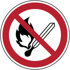BRADY - Segnaletica di sicurezza ISO – Vietato fumare e/o usare fiamme libere