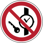 BRADY - Segnaletica di sicurezza ISO – Vietato entrare con orologi od oggetti metallici