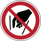 BRADY - Segnaletica di sicurezza ISO – Vietato introdurre le mani