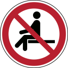 BRADY - Segnaletica di sicurezza ISO – Vietato sedersi 824080