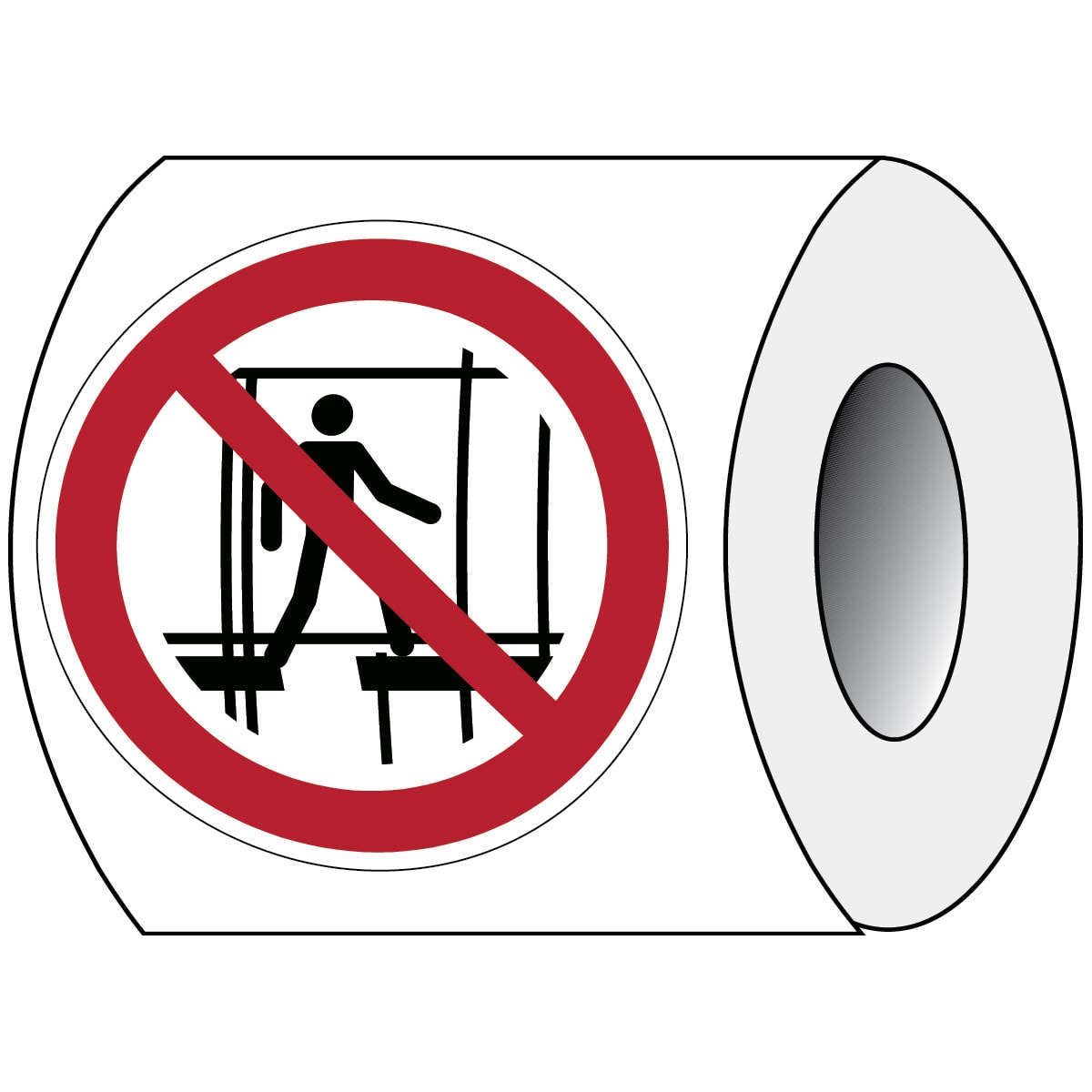 BRADY - Segnaletica di sicurezza ISO – Vietato l’uso di questa impalcatura incompleta 825122