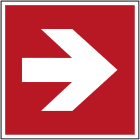 BRADY - Segnaletica di sicurezza ISO Freccia direzionale 45 gradi
