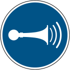 BRADY - Segnaletica di sicurezza ISO – Suonare il clacson 831025