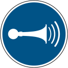 BRADY - Segnaletica di sicurezza ISO – Suonare il clacson 831026