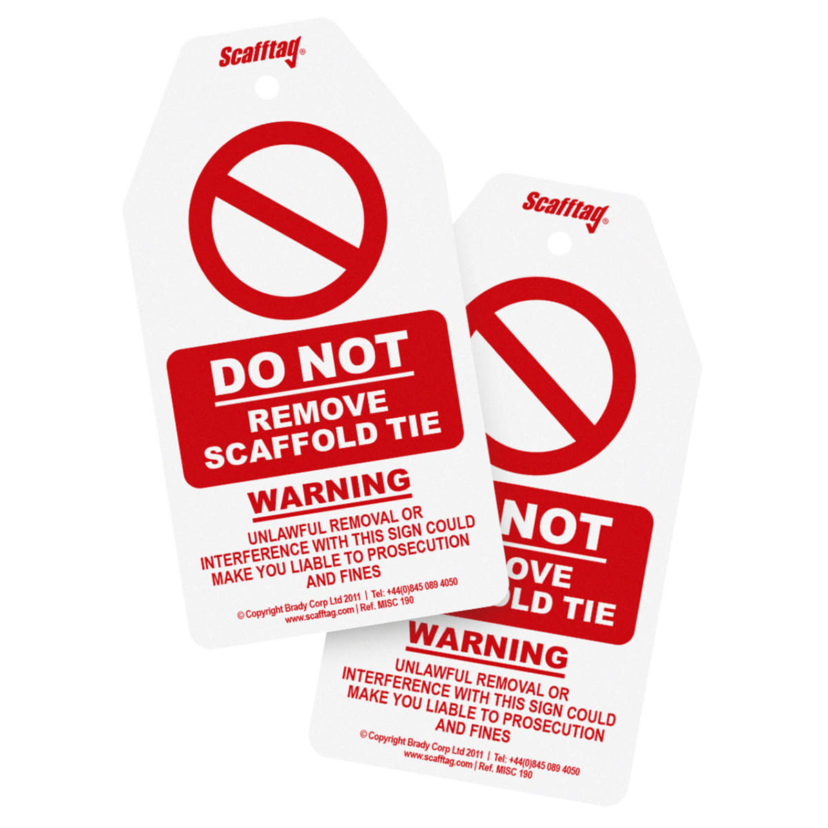 BRADY - Targhette di avvertenze per tiranti strutturali 831437