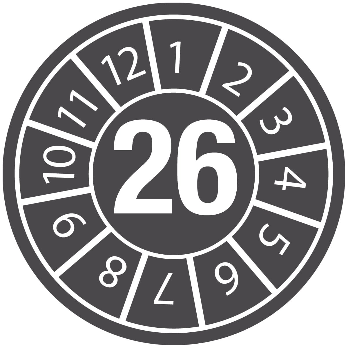 BRADY - Etichette antimanomissione con data di ispezione Anno 26 834047