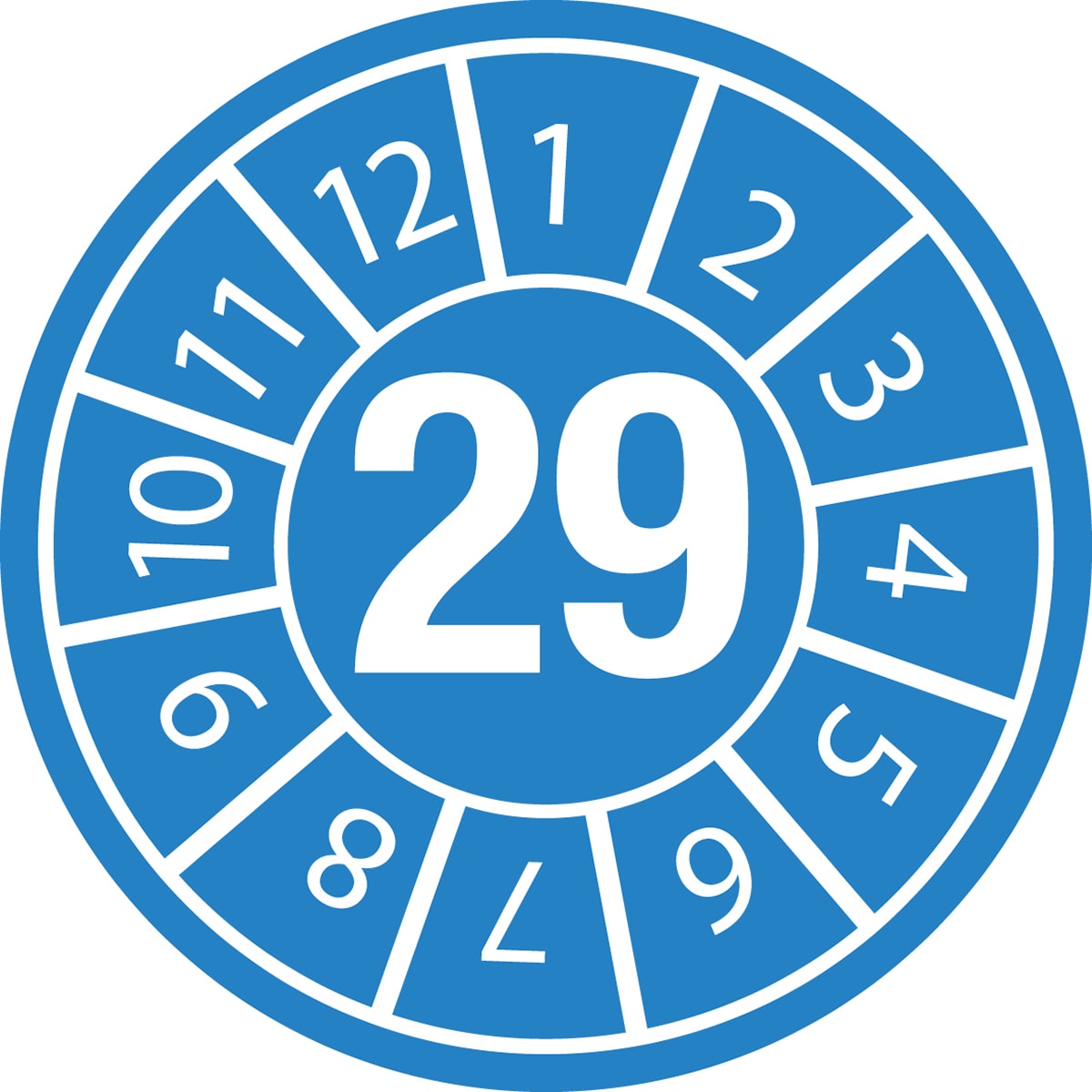 BRADY - Etichette antimanomissione con data di ispezione Anno 29