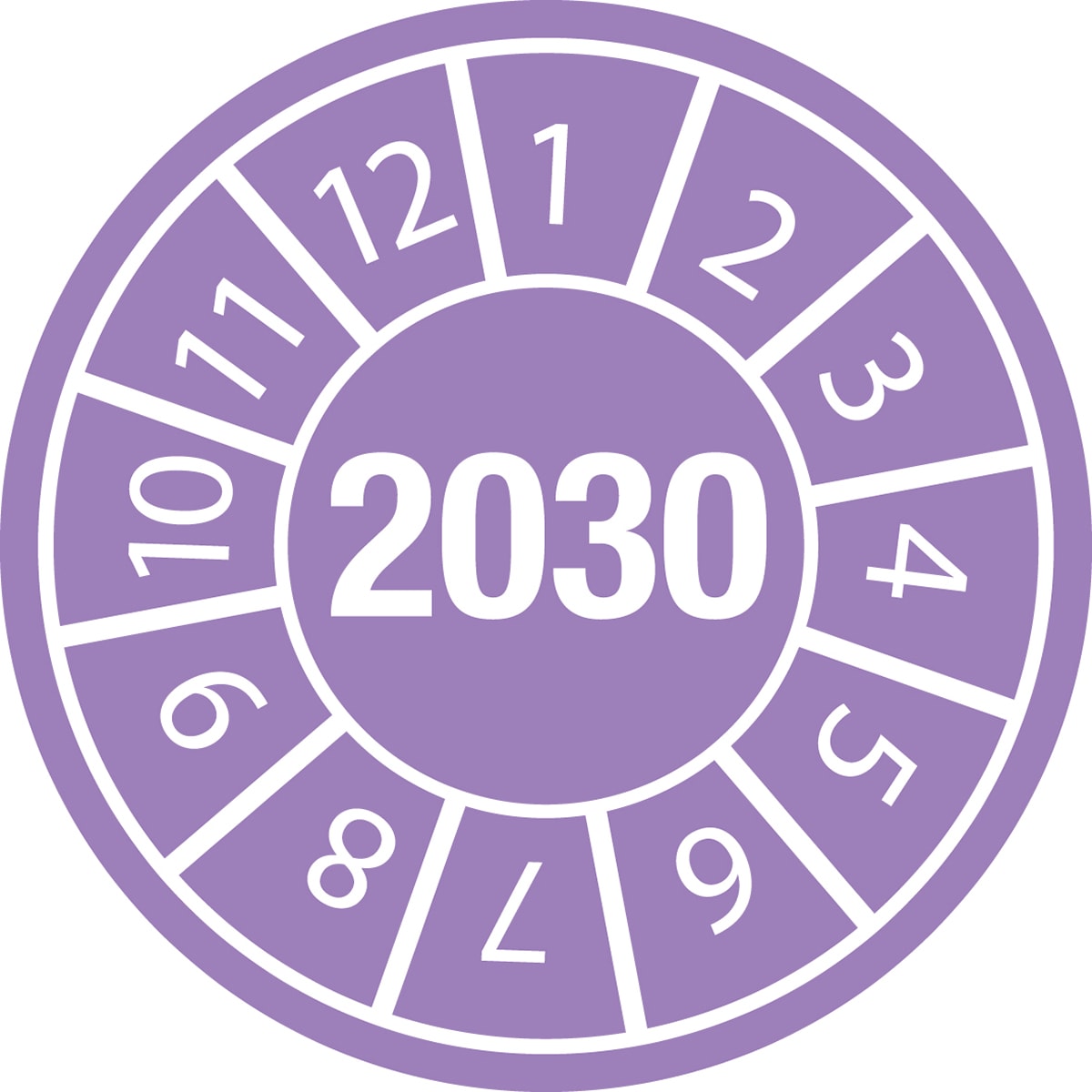 BRADY - Etichette antimanomissione con data di ispezione Anno 2030