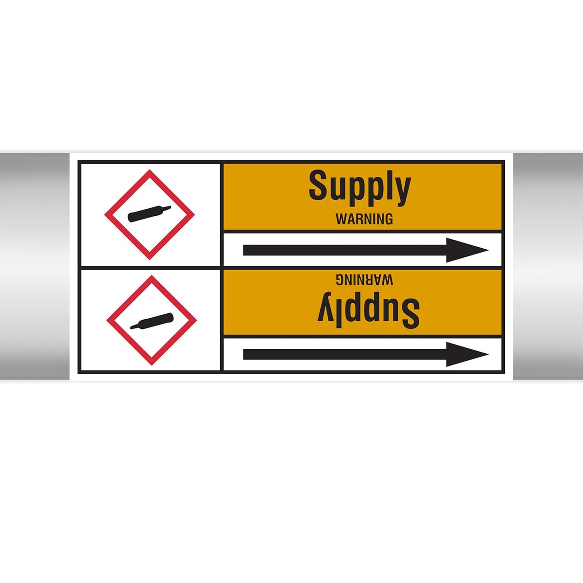 BRADY - Marcatubi in rotolo con liner e pittogrammi – Gas N022948