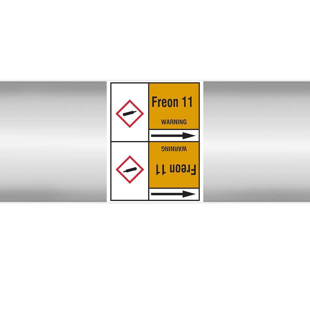 BRADY - Marcatubi in rotolo con liner e pittogrammi – Gas