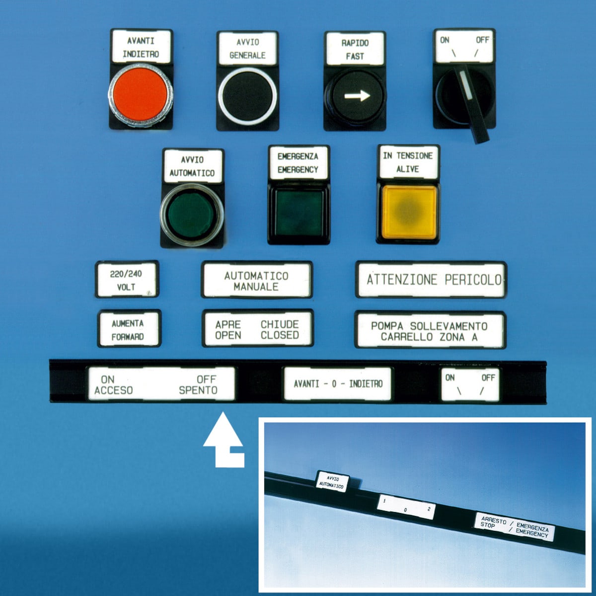 BRADY - Binario adesivo per targhette 1000mm bi PTxxxx, P1xxxx