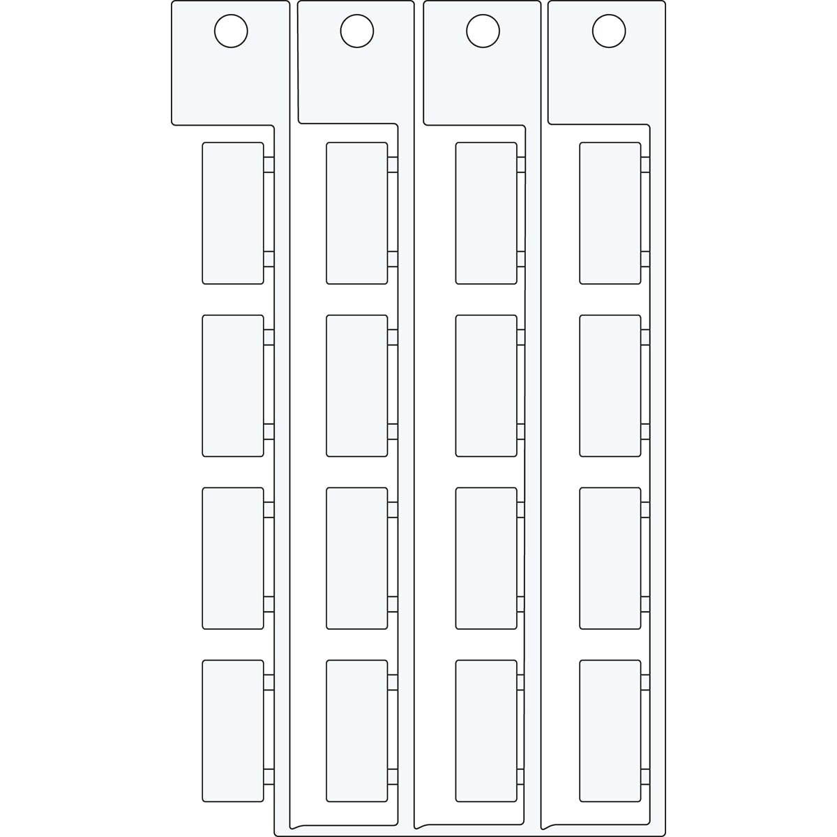 BRADY - Targhetta componente PF 8X18,5 SA1054