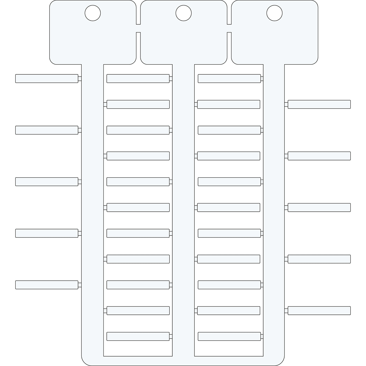 BRADY - Targhetta 4x30mm 3 steli ACS bianco SA4224