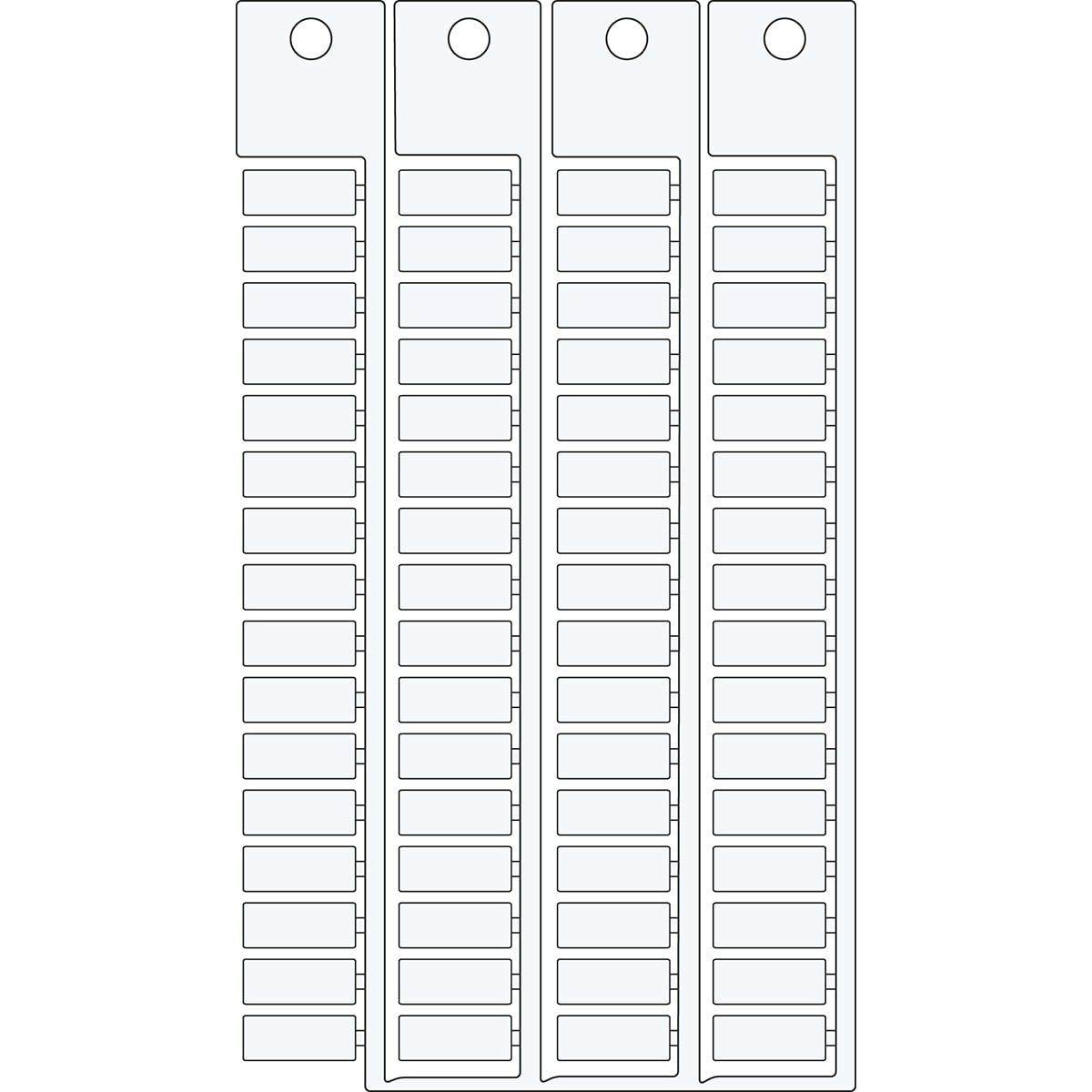 BRADY - Targhetta mors. WE CC LO SM1/BG 6X15 SA4440
