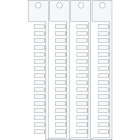 BRADY - Targhetta 4x10 4 steli bianco