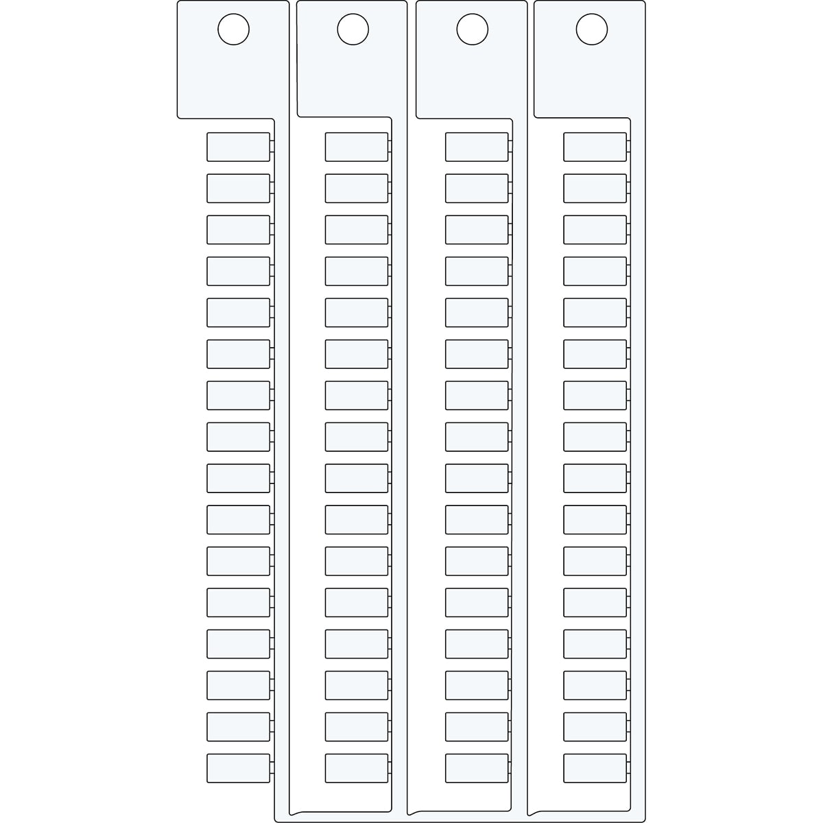 BRADY - Targhetta mors. LE VIKING3 WI TE SP 5X11 SA5X11