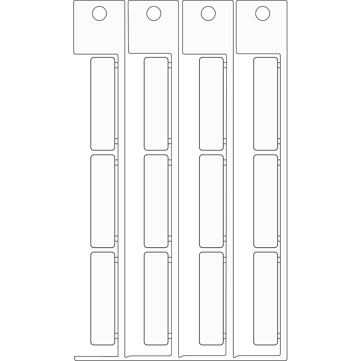 BRADY - Targhetta adesiva 9x35mm SA935A