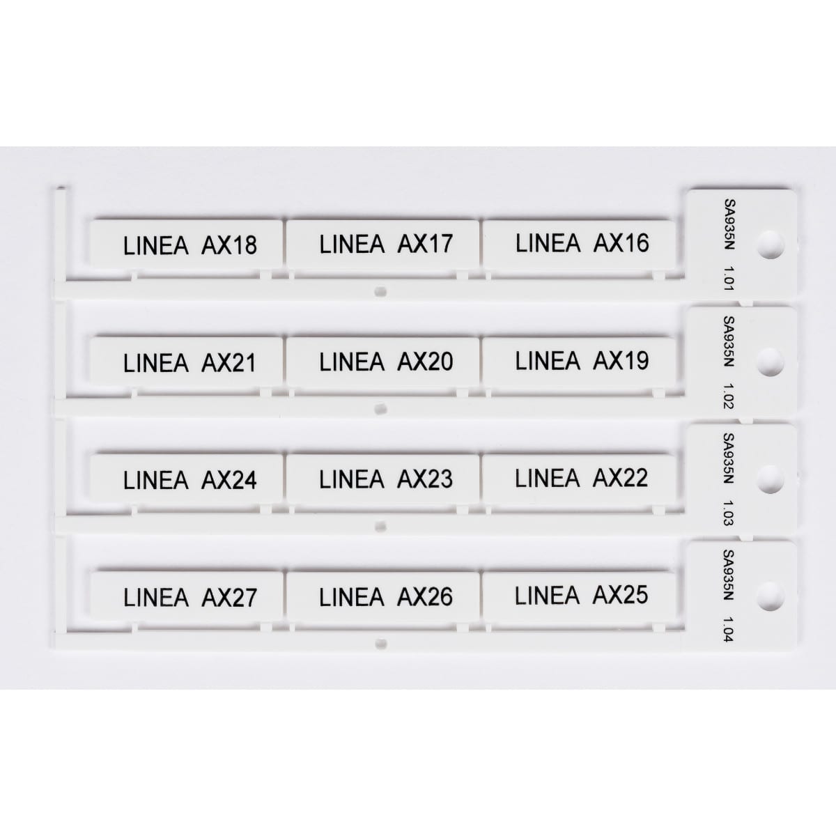 BRADY - Targhetta non adesiva 9x35 bianco per SAT935
