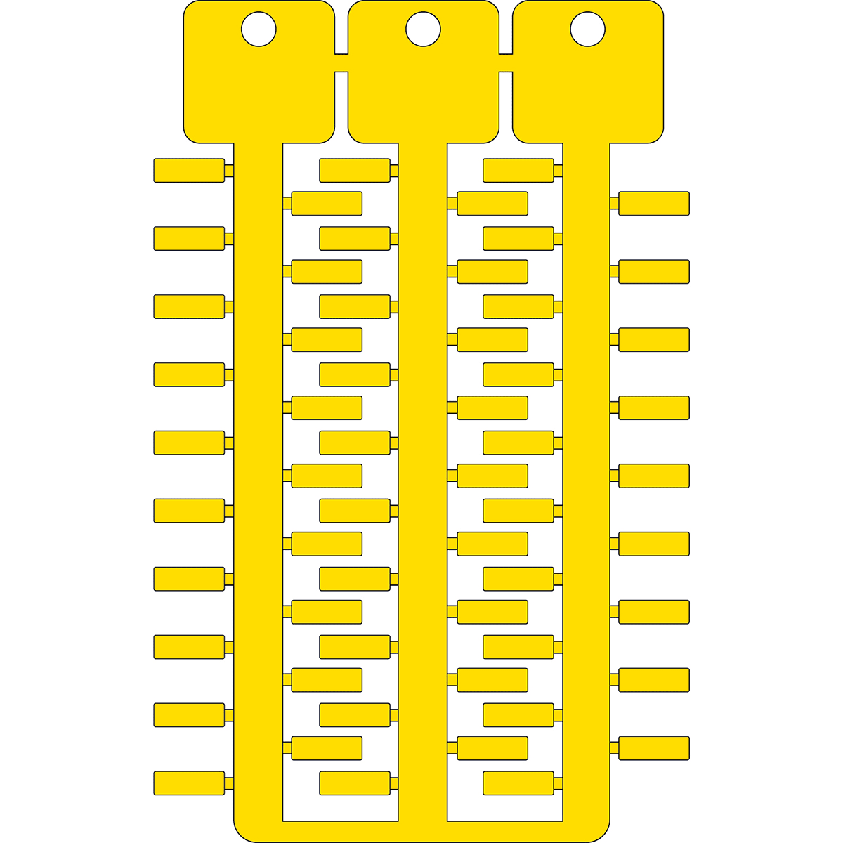 BRADY - Targhetta 4x12mm 3 steli ACS giallo