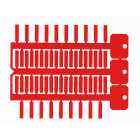 BRADY - Targhetta 4x18mm 3 steli ACS rosso