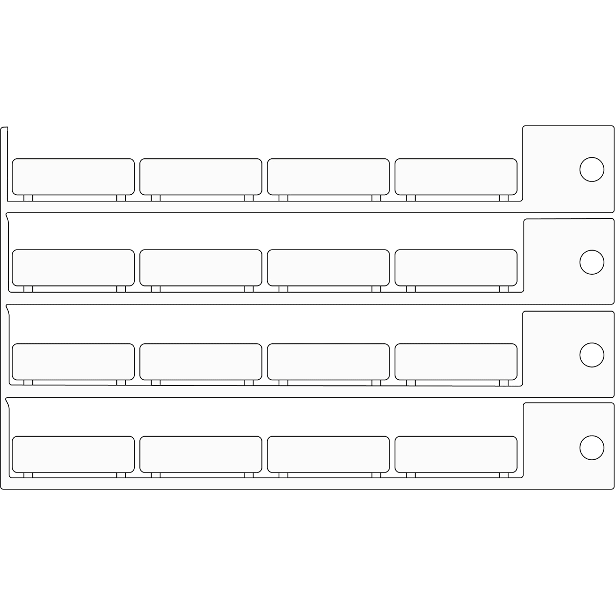BRADY - Targhetta 8x27mm bianco T0827B