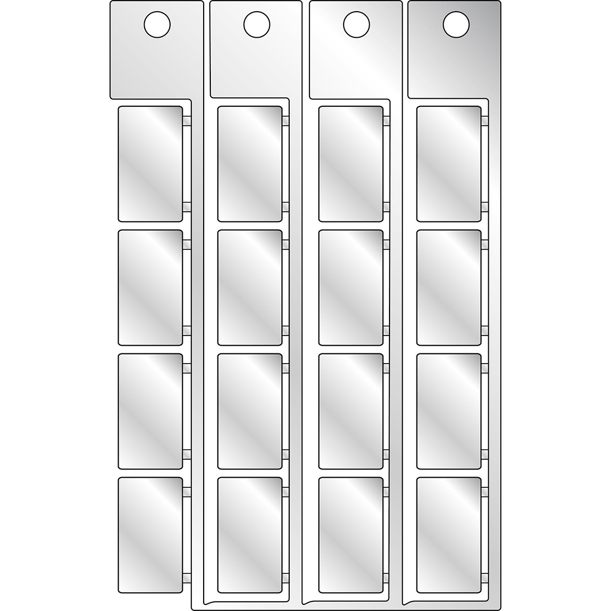 BRADY - Targhetta 15x27 argento T1527A