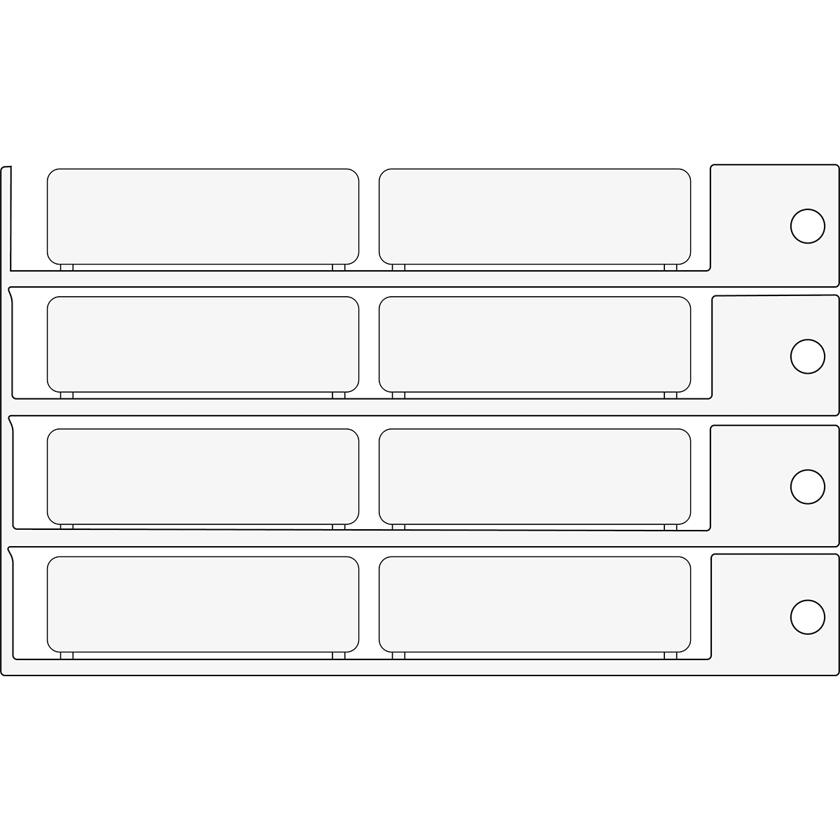 BRADY - Targhetta 15x49mm bianco T1549B