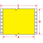 BRADY - Etichette in poliestere giallo da 2 pollici x 100 piedi - 1 etichetta per stampanti a matrice di punti DatAb.