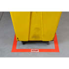 BRADY - Nastro per marcatura pavimenti ToughStripe rosso B514 - 4 x 100 - 1 rotolo.