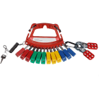 BRADY - Porta lucchetti e targhette di sicurezza - rosso - 1 kit.