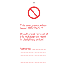 BRADY - TAGOUT: CARTELLINI DI AVVERTENZE - 10 TA