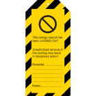 BRADY - TAGOUT: CARTELLINI DI AVVERTENZE - 10 TA