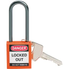 BRADY - Lucchetti per lockout compatti Brady - 6 pezzi, arco 50 mm, chiavi diverse.