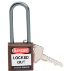BRADY - Lucchetti per lockout compatti Brady - 6 pezzi, arco 50 mm, chiavi diverse.