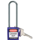 BRADY - Lucchetti per lockout compatti Brady - 6 pezzi, arco 75 mm, chiavi diverse.