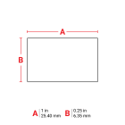 BRADY - Etichetta in poliimmide 6,35 (H) x 25,40 (l) 4.000/rotolo